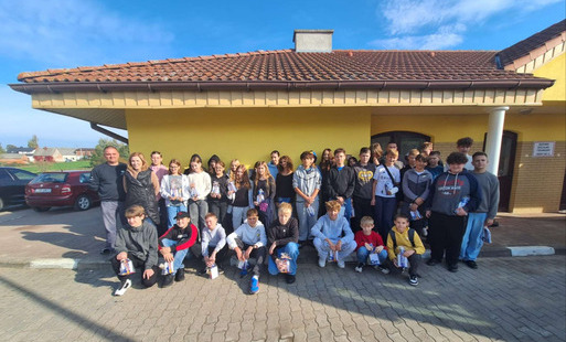 Uczniowie Szkoły Podstawowej w Sośnie z wizytą na Oczyszczalni Ścieków